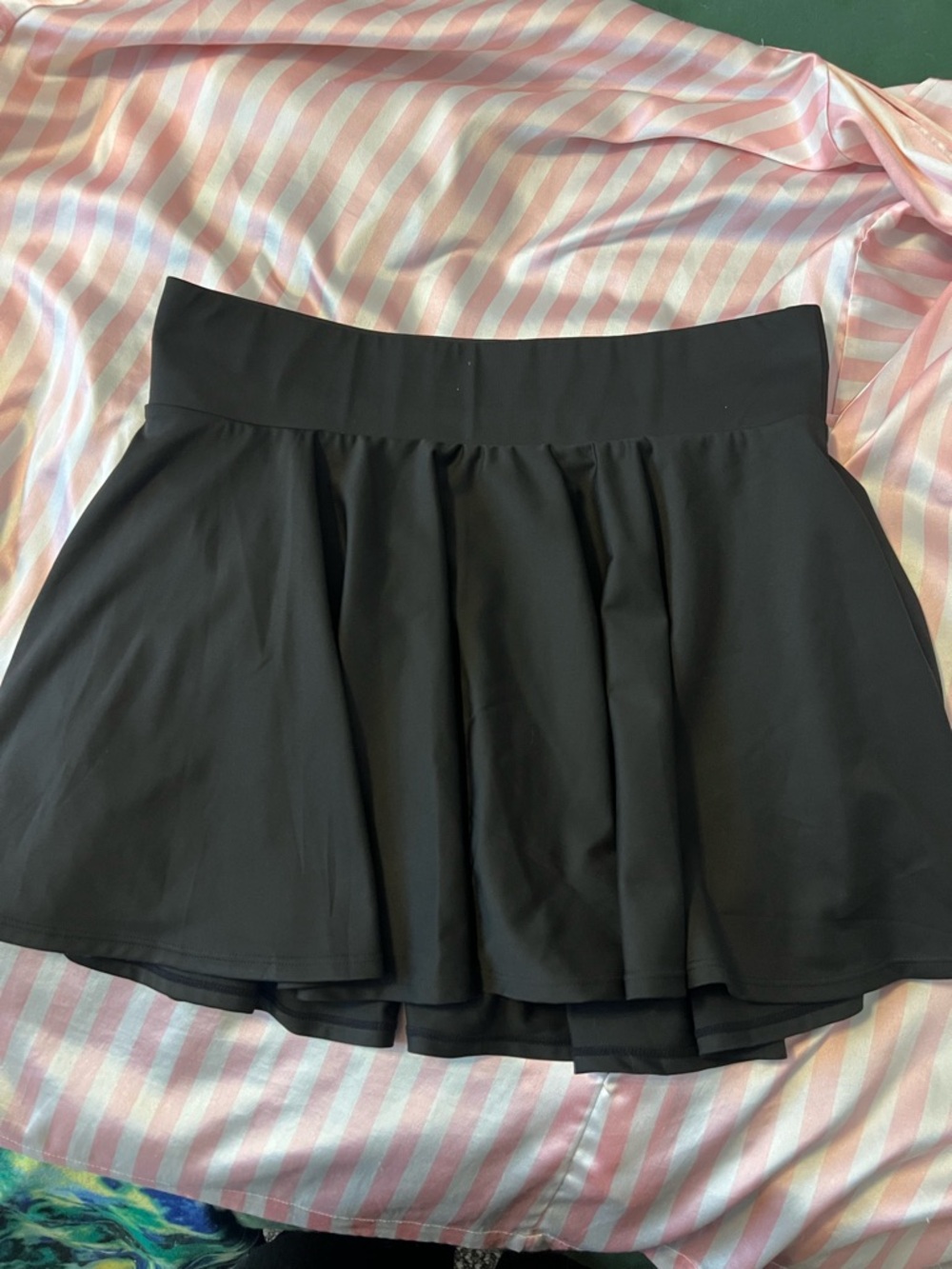 Black Flared Skort